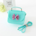 New designed jelly handbag kids handbag girl jelly totes with bownots from chinese factory